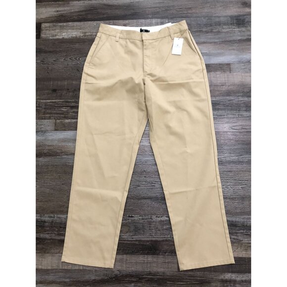 Volcom Womens Chickie Highrise Size 28 Beige Flat Front Pants New with Tags - Picture 1 of 8